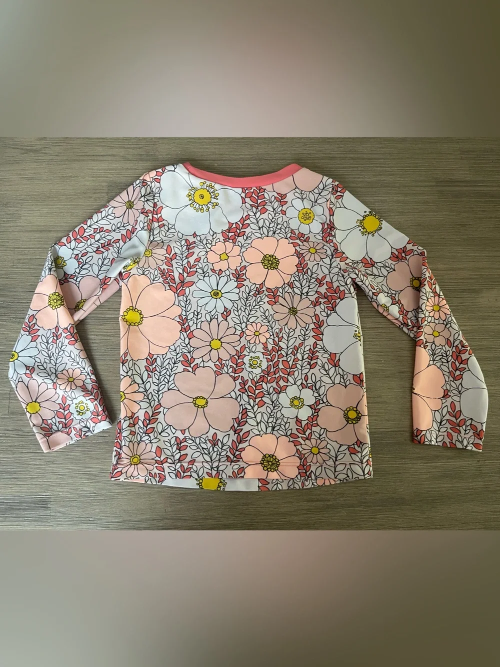 GAP Girls' Pink Floral Long Sleeve Rashguard Sz 4T Toddler Beach Cruise Pool